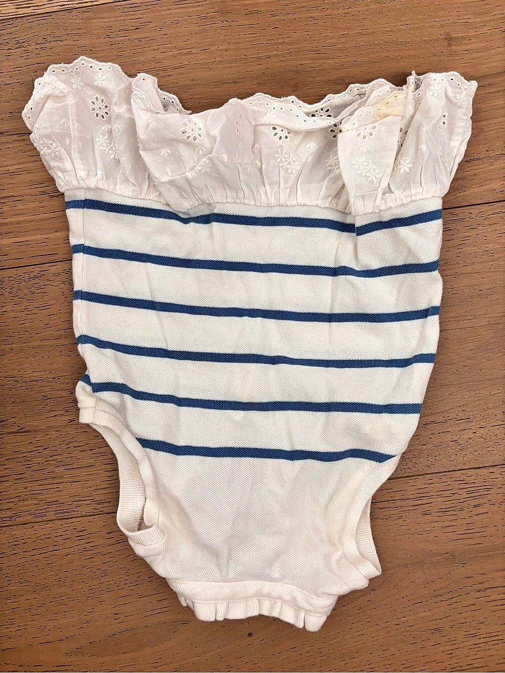 Ralph Lauren baby Striped Cotton Polo dress White & Blue Baby 12M